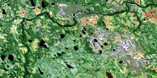 Riviere Turgeon Satellite Map 032E14 at 1:50,000 scale - National Topographic System of Canada (NTS) - Orthophoto