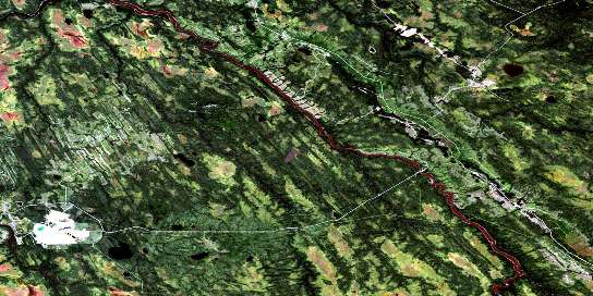 Air photo: Collines Gaudet Satellite Image map 032E15 at 1:50,000 Scale