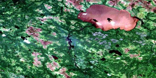 Air photo: Lac Grasset Satellite Image map 032E16 at 1:50,000 Scale