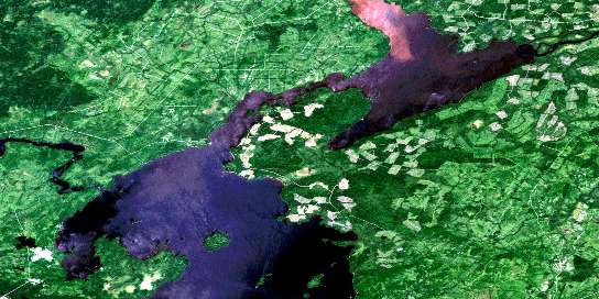 Air photo: Lac Au Goeland Satellite Image map 032F15 at 1:50,000 Scale
