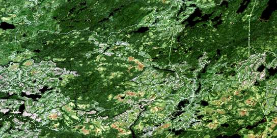 Lac Picquet Satellite Map 032G04 at 1:50,000 scale - National Topographic System of Canada (NTS) - Orthophoto