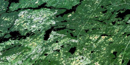 Lac Margry Satellite Map 032G05 at 1:50,000 scale - National Topographic System of Canada (NTS) - Orthophoto