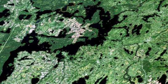 Lac Doda Satellite Map 032G06 at 1:50,000 scale - National Topographic System of Canada (NTS) - Orthophoto