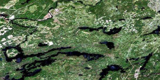 Air photo: Lac Opawica Satellite Image map 032G12 at 1:50,000 Scale