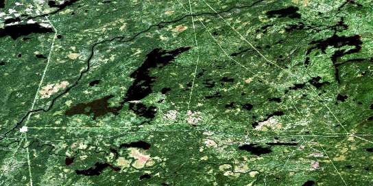 Lac Des Orignaux Satellite Map 032G14 at 1:50,000 scale - National Topographic System of Canada (NTS) - Orthophoto