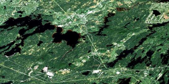Chapais Satellite Map 032G15 at 1:50,000 scale - National Topographic System of Canada (NTS) - Orthophoto