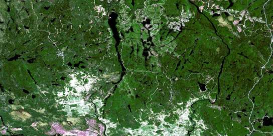 Air photo: Melancon Satellite Image map 032H01 at 1:50,000 Scale