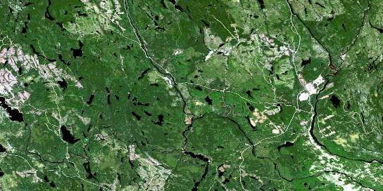 Girardville Satellite Map 032H02 at 1:50,000 scale - National Topographic System of Canada (NTS) - Orthophoto