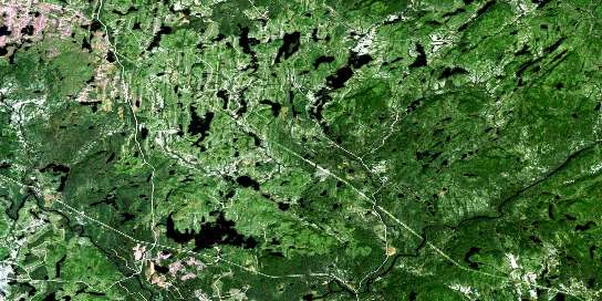 Lac Aigremont Satellite Map 032H05 at 1:50,000 scale - National Topographic System of Canada (NTS) - Orthophoto