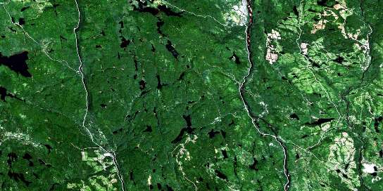Air photo: Lac Blondelas Satellite Image map 032H07 at 1:50,000 Scale
