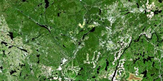 Lac Bellemare Satellite Map 032H08 at 1:50,000 scale - National Topographic System of Canada (NTS) - Orthophoto