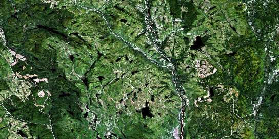 Lac Aux Huards Satellite Map 032H10 at 1:50,000 scale - National Topographic System of Canada (NTS) - Orthophoto