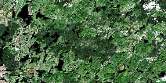 Lac Dobleau Satellite Map 032H12 at 1:50,000 scale - National Topographic System of Canada (NTS) - Orthophoto