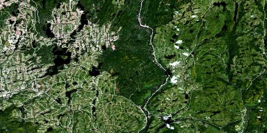 Lac Des Cygnes Satellite Map 032H15 at 1:50,000 scale - National Topographic System of Canada (NTS) - Orthophoto