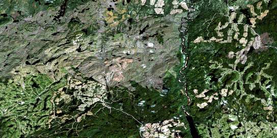 Lac Morampont Satellite Map 032I01 at 1:50,000 scale - National Topographic System of Canada (NTS) - Orthophoto