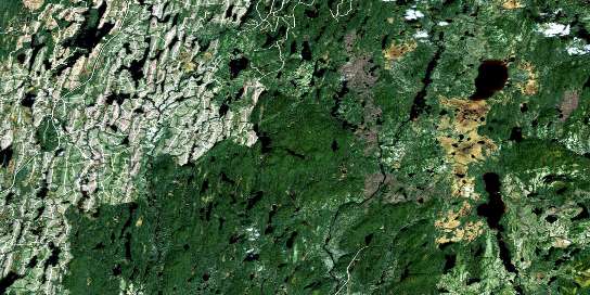 Lac Claverie Satellite Map 032I06 at 1:50,000 scale - National Topographic System of Canada (NTS) - Orthophoto