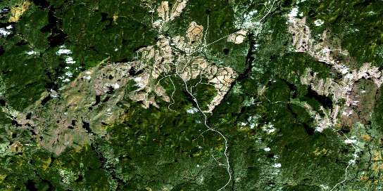 Lac Pauli Satellite Map 032I07 at 1:50,000 scale - National Topographic System of Canada (NTS) - Orthophoto