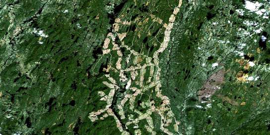Lac Daniel Satellite Map 032I09 at 1:50,000 scale - National Topographic System of Canada (NTS) - Orthophoto
