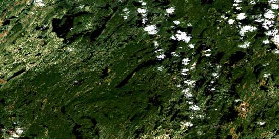 Lac Cosnier Satellite Map 032I15 at 1:50,000 scale - National Topographic System of Canada (NTS) - Orthophoto
