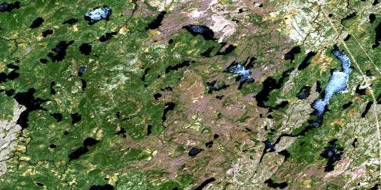 Lac Capichigamau Satellite Map 032J05 at 1:50,000 scale - National Topographic System of Canada (NTS) - Orthophoto