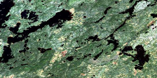 Lac Opataca Satellite Map 032J07 at 1:50,000 scale - National Topographic System of Canada (NTS) - Orthophoto