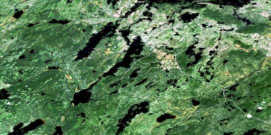 Lac Regnault Satellite Map 032J10 at 1:50,000 scale - National Topographic System of Canada (NTS) - Orthophoto