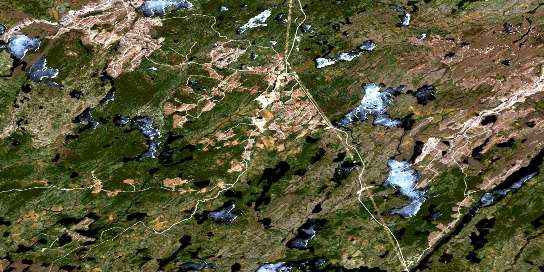 Riviere Coigne Satellite Map 032J14 at 1:50,000 scale - National Topographic System of Canada (NTS) - Orthophoto