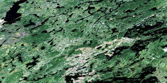 Lac Troilus Satellite Map 032J15 at 1:50,000 scale - National Topographic System of Canada (NTS) - Orthophoto