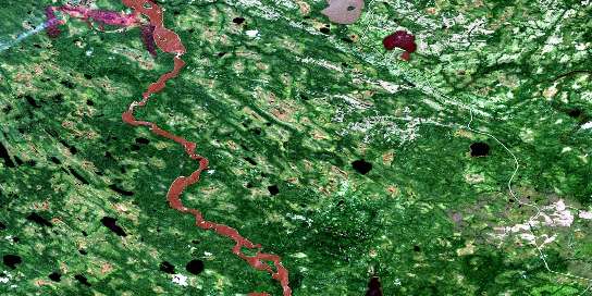 Chute Aux Iroquois Satellite Map 032K12 at 1:50,000 scale - National Topographic System of Canada (NTS) - Orthophoto