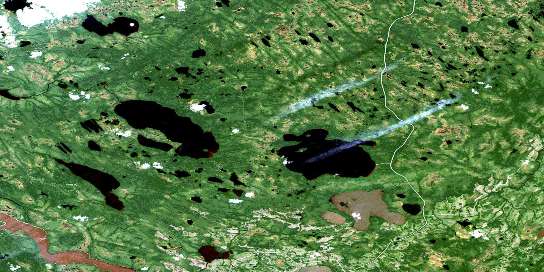 Air photo: Lac Rodayer Satellite Image map 032K13 at 1:50,000 Scale