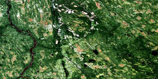 Air photo: Riviere Rouget Satellite Image map 032L02 at 1:50,000 Scale