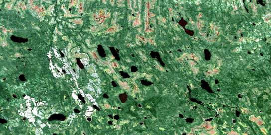 Lac Spradbrow Satellite Map 032L03 at 1:50,000 scale - National Topographic System of Canada (NTS) - Orthophoto
