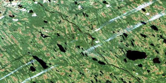 Lac Suzanne Satellite Map 032L09 at 1:50,000 scale - National Topographic System of Canada (NTS) - Orthophoto