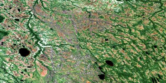 Air photo: Riviere Missisicabi Ouest Satellite Image map 032L10 at 1:50,000 Scale