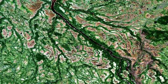 Air photo: Riviere Malouin Satellite Image map 032L11 at 1:50,000 Scale