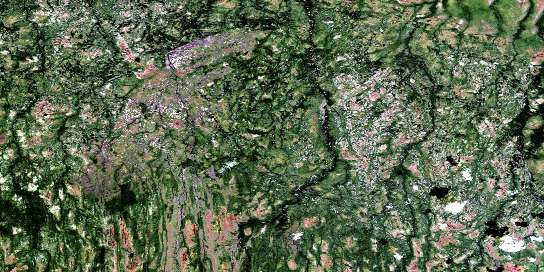 Hoelke Creek Satellite Map 032L12 at 1:50,000 scale - National Topographic System of Canada (NTS) - Orthophoto