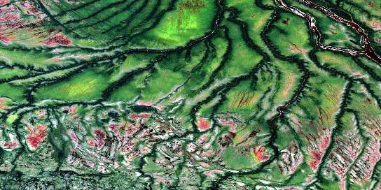 Air photo: Atik River Satellite Image map 032L13 at 1:50,000 Scale