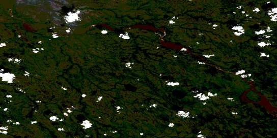 Air photo: Lac Dusaux Satellite Image map 032L16 at 1:50,000 Scale