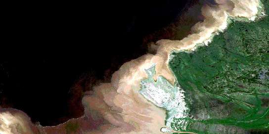 Air photo: Petite Riviere Missisicabi Satellite Image map 032M05 at 1:50,000 Scale
