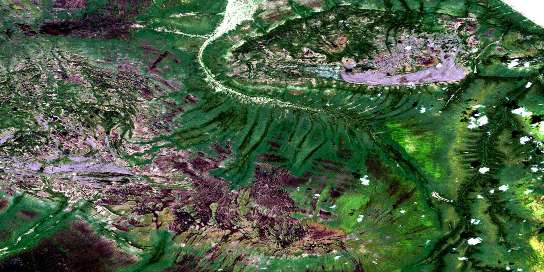 Riviere Octave Satellite Map 032M06 at 1:50,000 scale - National Topographic System of Canada (NTS) - Orthophoto