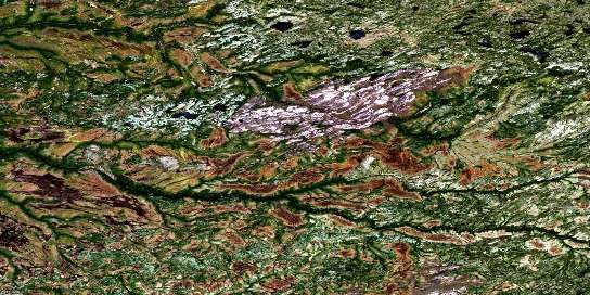 Lac Coignan Satellite Map 032M16 at 1:50,000 scale - National Topographic System of Canada (NTS) - Orthophoto
