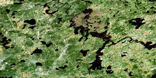 Lac Legoff Satellite Map 032N01 at 1:50,000 scale - National Topographic System of Canada (NTS) - Orthophoto