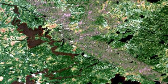 Lac Giffard Satellite Map 032N02 at 1:50,000 scale - National Topographic System of Canada (NTS) - Orthophoto