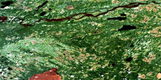 Air photo: Riviere Ouasouagami Satellite Image map 032N03 at 1:50,000 Scale