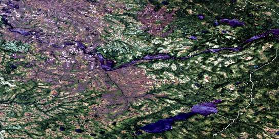 Lac Colomb Satellite Map 032N04 at 1:50,000 scale - National Topographic System of Canada (NTS) - Orthophoto
