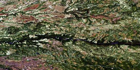 Ruisseau Gaulier Satellite Map 032N05 at 1:50,000 scale - National Topographic System of Canada (NTS) - Orthophoto