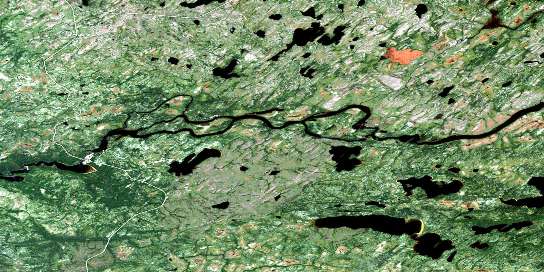 Lac Mezieres Satellite Map 032N06 at 1:50,000 scale - National Topographic System of Canada (NTS) - Orthophoto