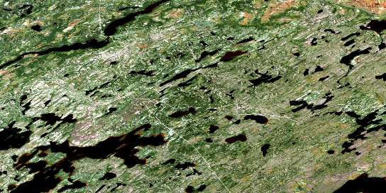Lac Jolliet Satellite Map 032N10 at 1:50,000 scale - National Topographic System of Canada (NTS) - Orthophoto