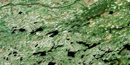 Lac Boisrobert Satellite Map 032N11 at 1:50,000 scale - National Topographic System of Canada (NTS) - Orthophoto