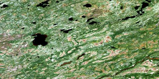 Lac Mirabelli Satellite Map 032N14 at 1:50,000 scale - National Topographic System of Canada (NTS) - Orthophoto